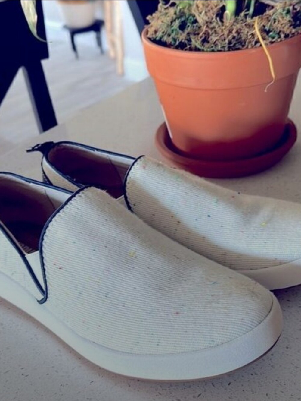 Kodiak Blairmore White Speckled Loafers Slip On 9.5 Leather Upper Walking Casual
